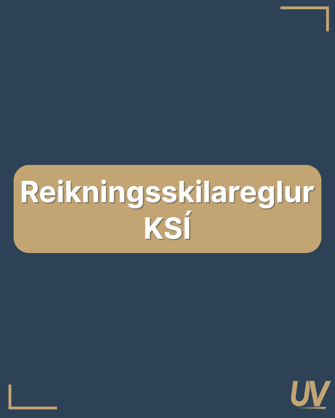 Reikningsskilareglur KSÍ